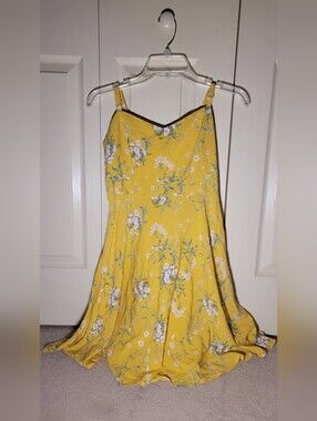 Old Navy Yellow Floral Cami Mini Dress